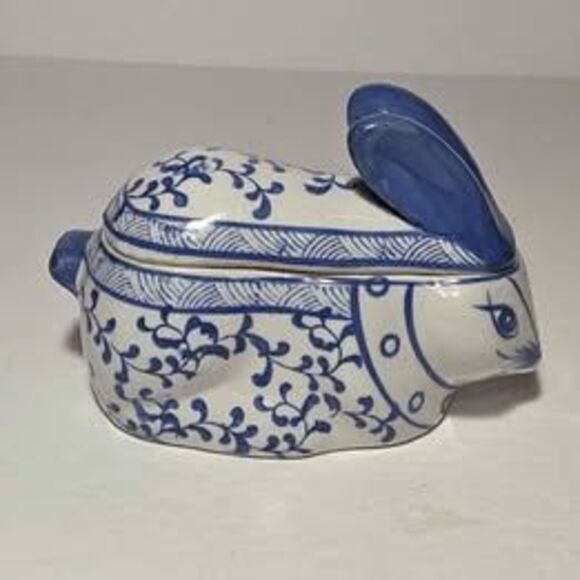Bunny Rabbit Trinket Box Blue - Picture 3 of 8
